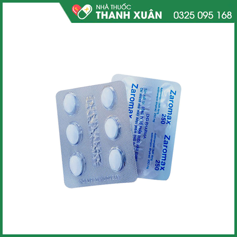 Azithromycin 250 DHG thuốc kháng sinh điều trị nhiễm khuẩn đường hô hấp, da&amp;mô, nhiễm khuẩn đường sinh dục